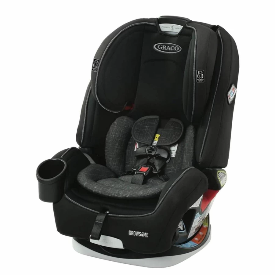 Graco Grows4Me 4-in-1 Convertible Car Seat for Infants to Toddlers, Adjustable Booster with West Point Design, 10-Year Safety & Comfort