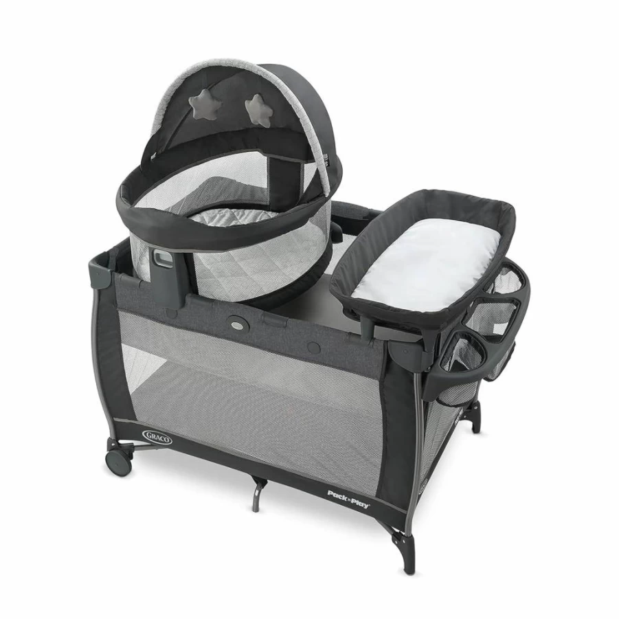Graco Pack N Play Playard with Portable Bassinet, Travel Dome & Storage Organizer – Astin Design