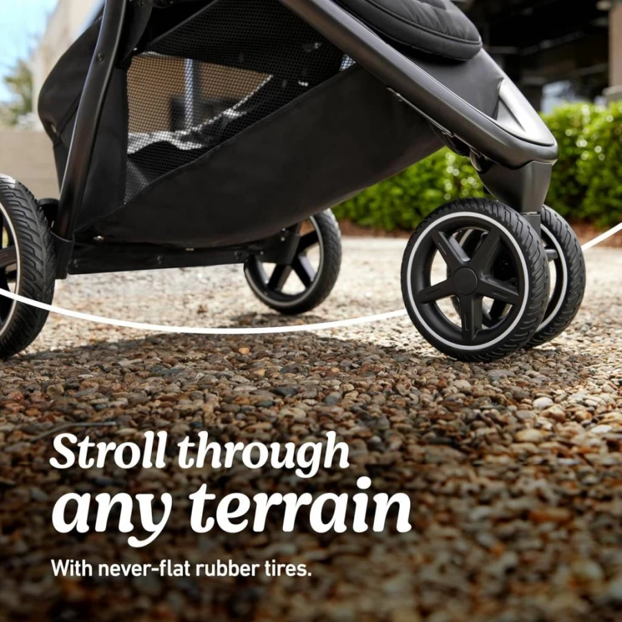 Graco Outpace LX 3-Wheel All-Terrain Baby Stroller with Travel System Compatibility, One-Hand Fold, Suspension Comfort & Never-Flat Tires
