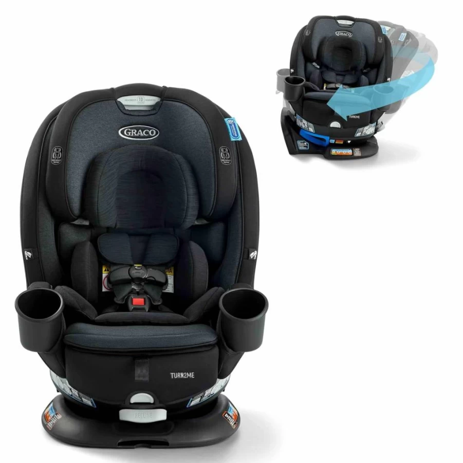 Graco Turn2Me 3-in-1 Rotating Car Seat for Infants to Toddlers, Convertible Highback Booster, Rear-Facing & Forward-Facing, Up to 100 lbs, Manchester