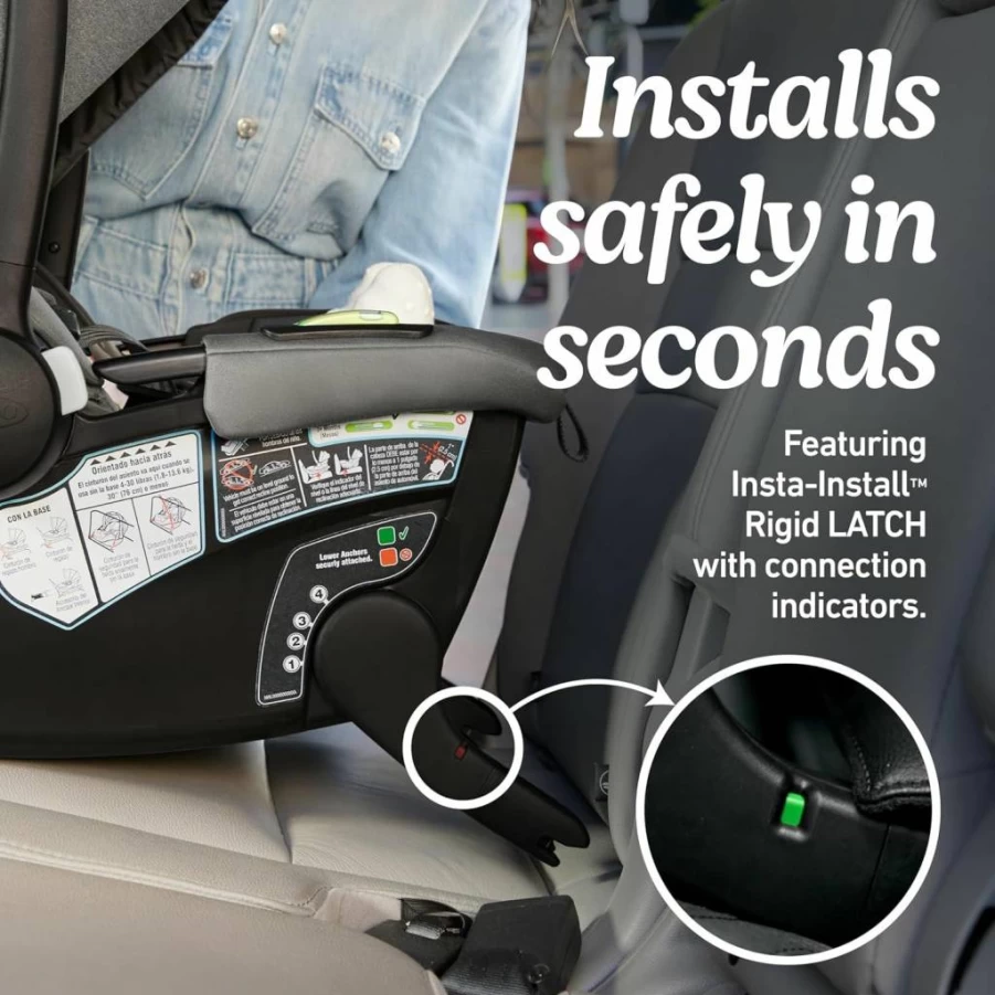 Graco Gomax Lightweight Infant Car Seat – Rear Facing, Canopy & Baseless Installation