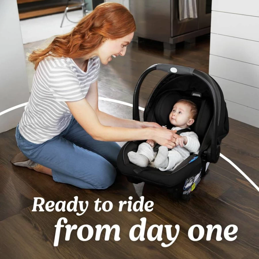 Graco Gotham Snugride Snugfit Infant Car Seat with Simply Safe Adjust Harness & Anti-Rebound Bar, Safe & Comfortable Baby Car Seat