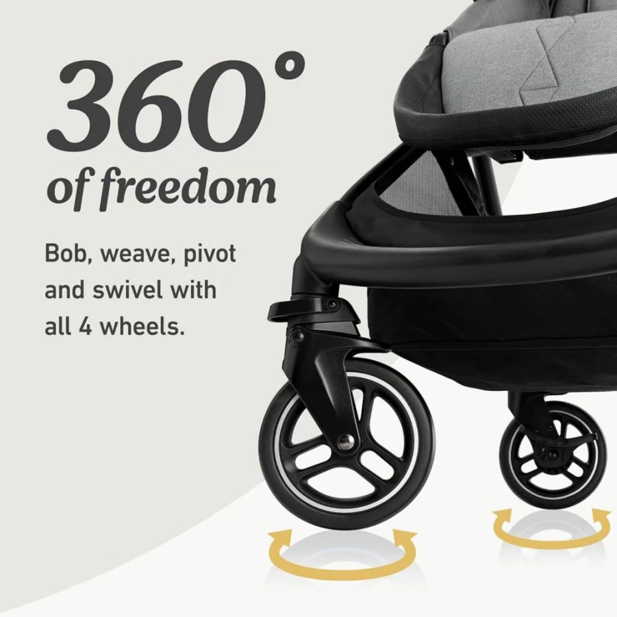 Graco Premier Modes Merge Stroller with Ez Spin Wheels - Lightweight, Maneuverable Travel Stroller for Urban Use