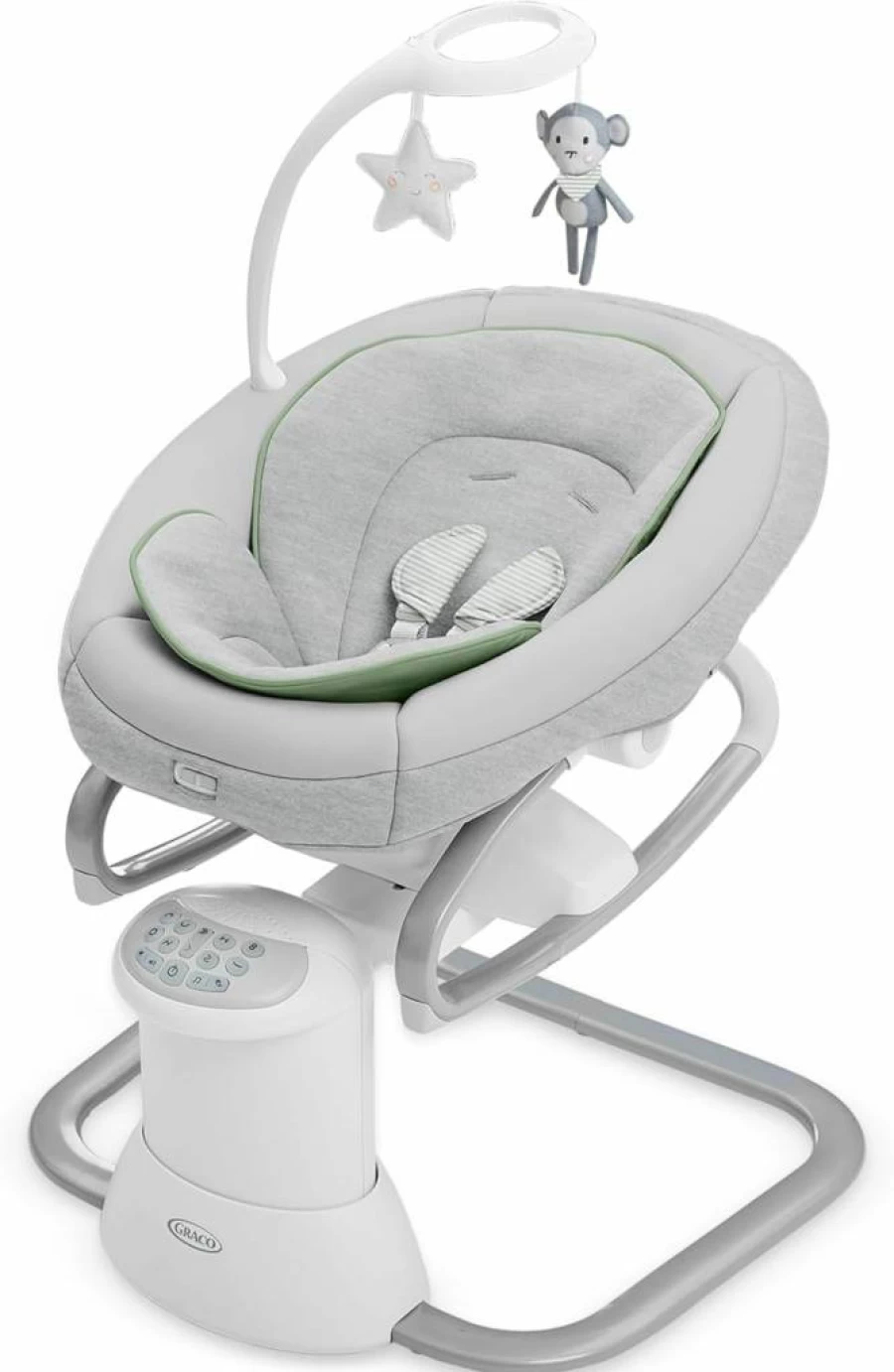 Graco Madden Portable Baby Swing and Rocker - Removable Soothe My Way Rocker for Versatile Use