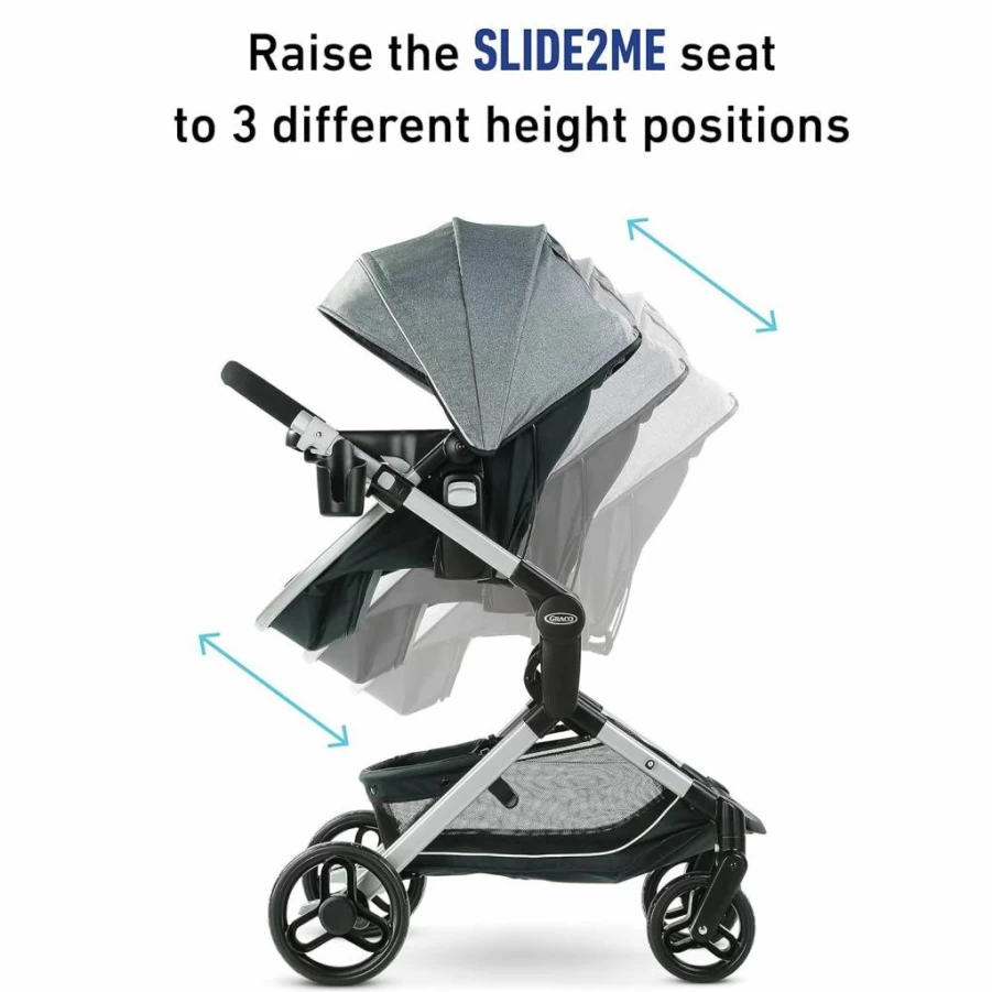Graco Modes Nest Travel System - Lightweight Stroller & Infant Car Seat, Adjustable Recline, One-Hand Fold, Bayfield Design