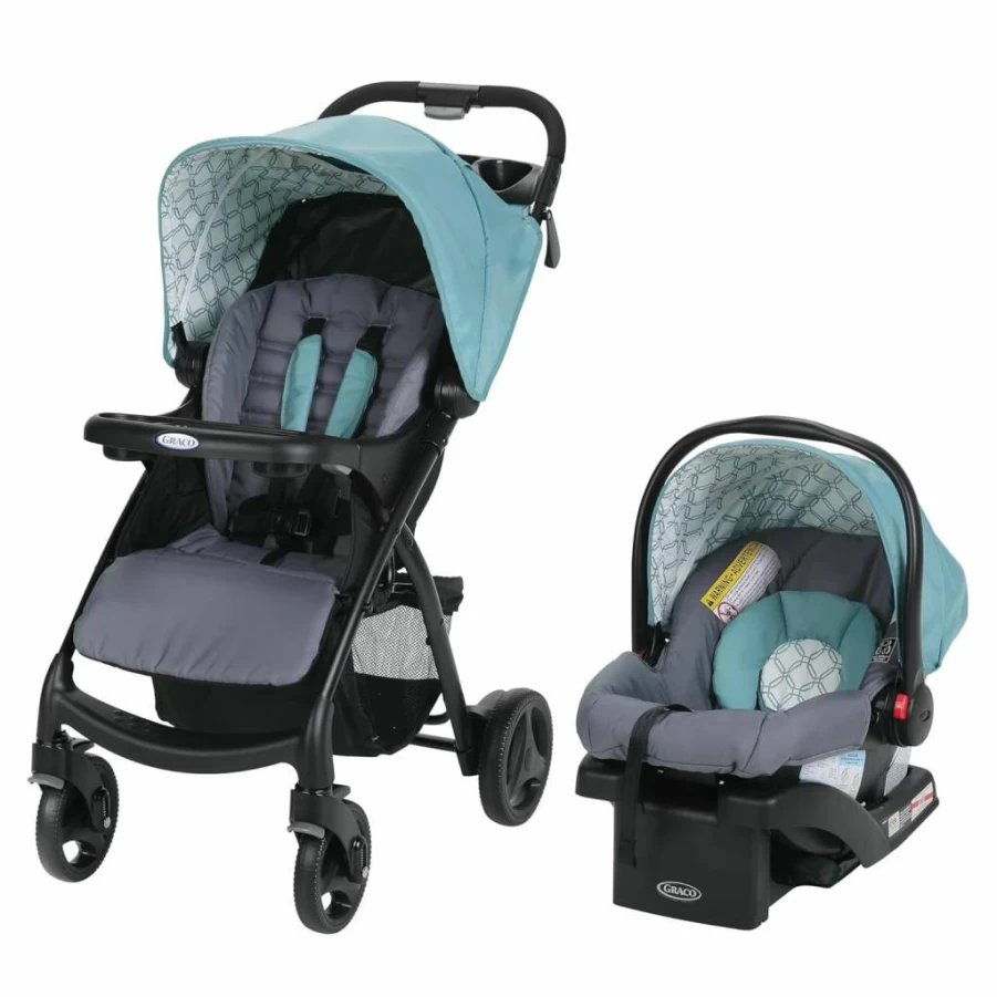 Graco Verb Travel System with SnugRide 30 Infant Car Seat & Stroller Combo | Merrick Design | Lightweight Compact Fold