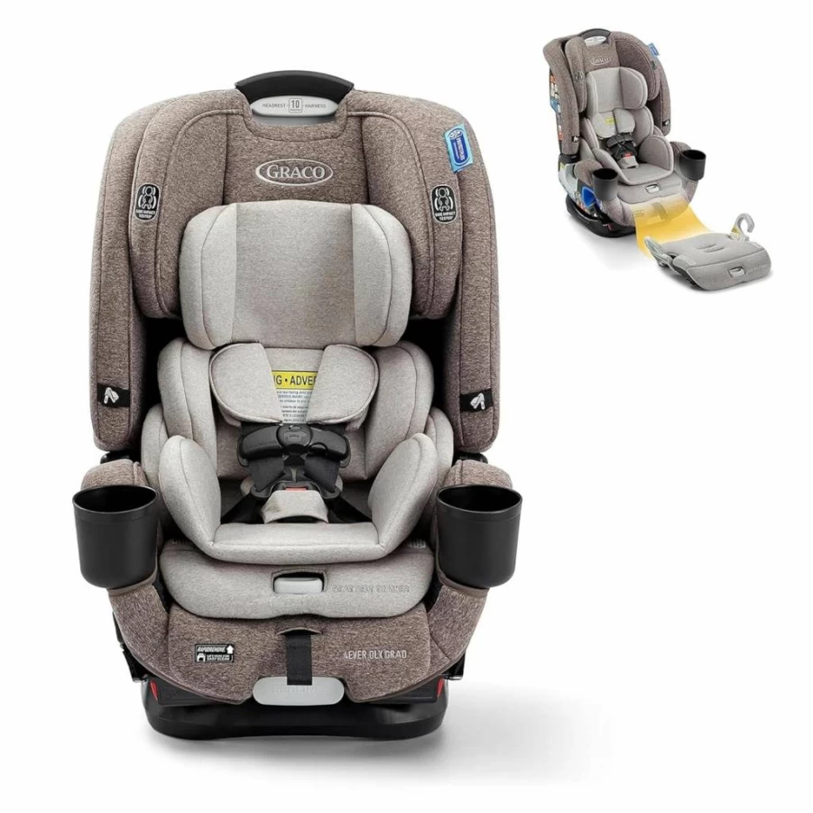 Graco 4Ever DLX 4-in-1 Convertible Car Seat | Rear-Facing, Forward-Facing & Booster | 10-Year Use | Maven Color | Safe & Comfortable for Infants to Toddlers