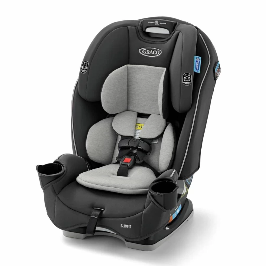 Graco Slimfit 3-in-1 Convertible Car Seat | Ultra-Space-Saving Design | Rear & Forward-Facing | Highback Booster with 10-Position Headrest | Sydney Model