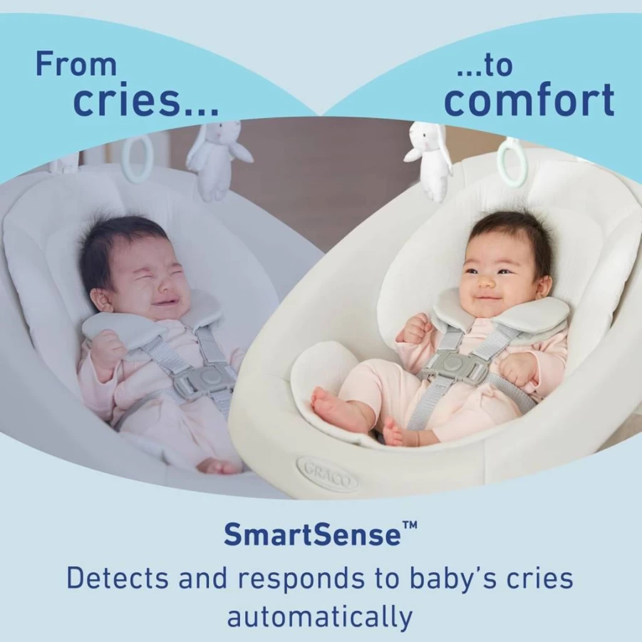 Graco Smartsense Baby Swing with Cry Detection, Automatic Soothing Motions, Calming Vibrations, and Comfortable Seat for Infants – Rori Design
