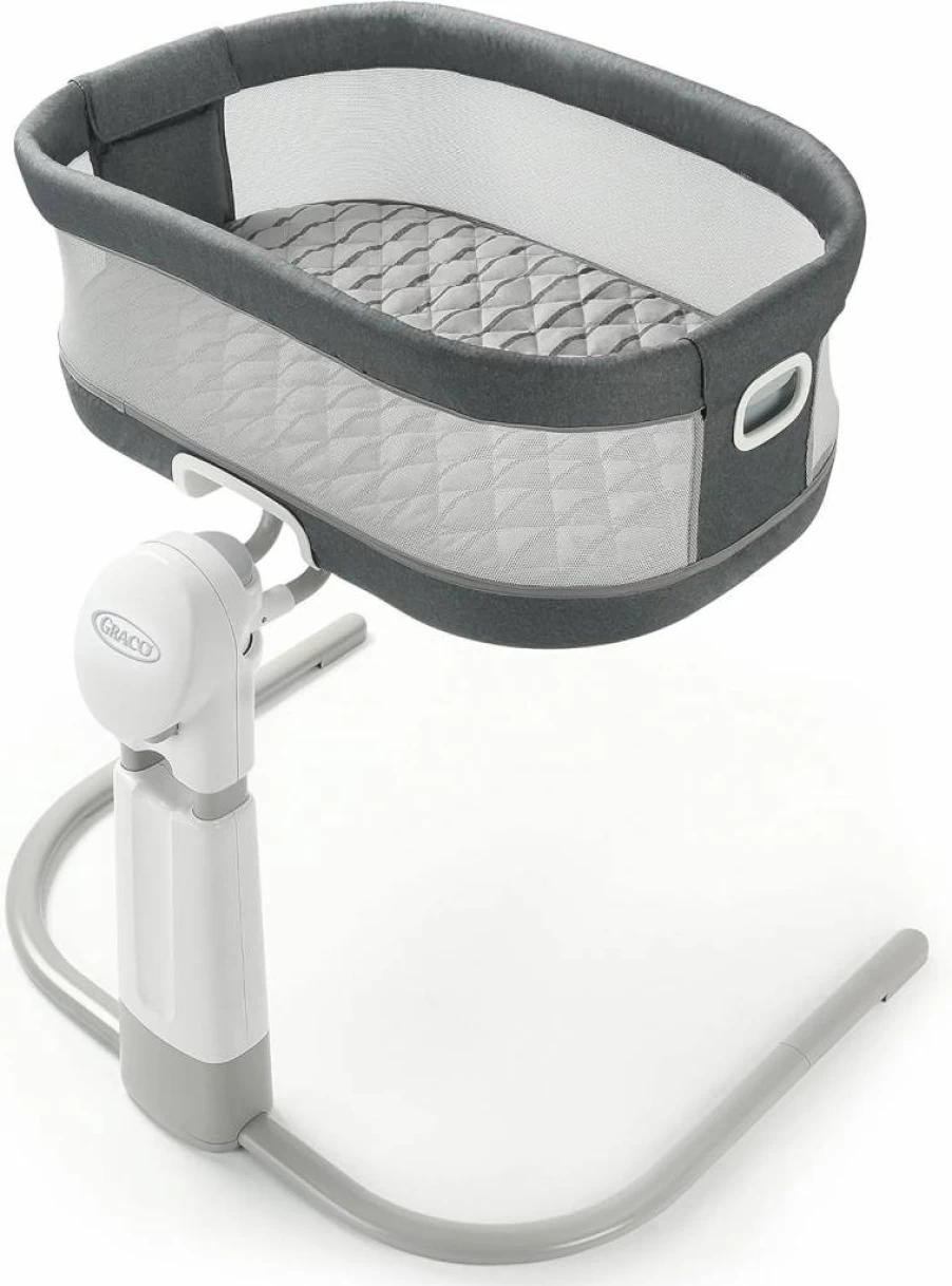 Graco Dreammore Deluxe Bedside Bassinet with Calming Motion & Soothing Features for Newborns