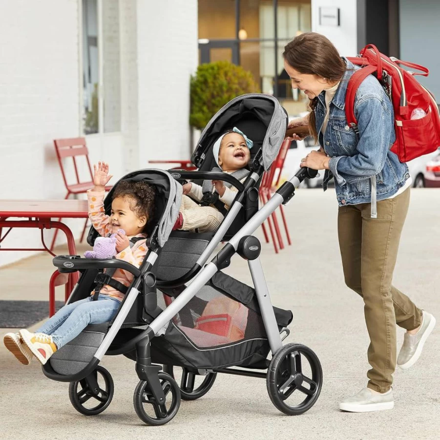 Graco Modes Nest2Grow Stroller with Second Seat | Convertible Travel System | Lightweight & Compact Design