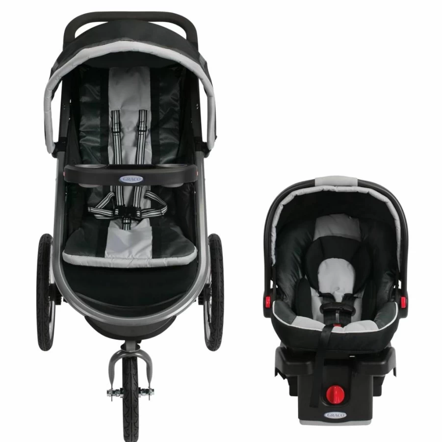 Graco FastAction Fold Jogger Stroller Travel System with Car Seat, Lightweight Compact Fold