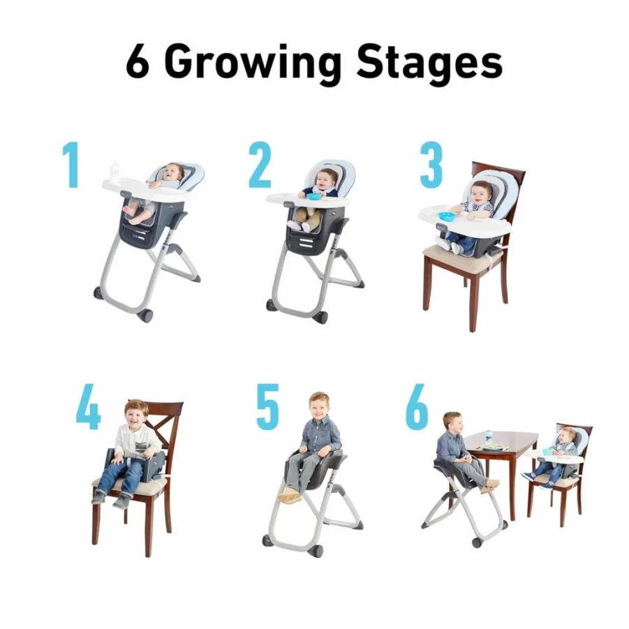 Graco Arlo DuoDiner DLX Convertible High Chair – Adjustable 3-in-1 Baby Feeding Seat