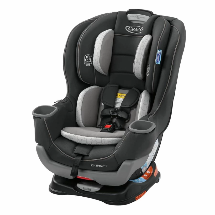 Graco Extend2Fit Convertible Car Seat for Infants & Toddlers | Rear to Forward Facing | Adjustable Legroom Extension | Spire Model
