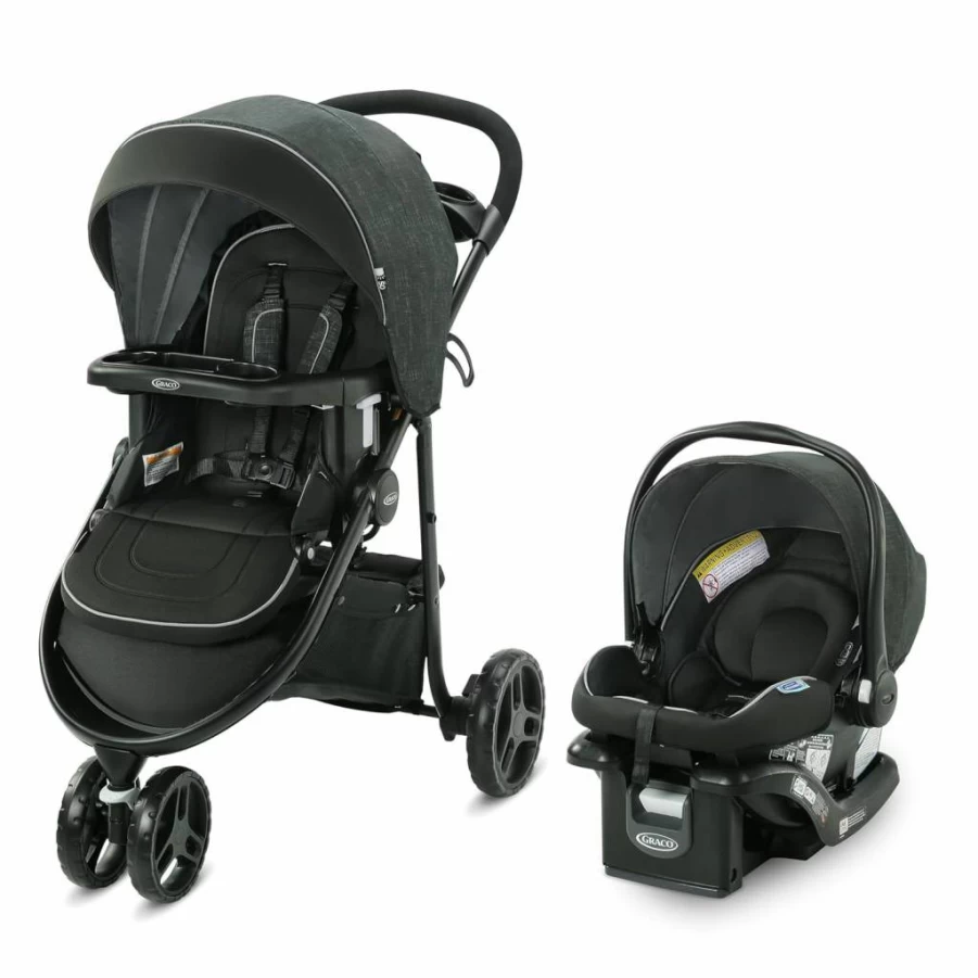 Graco Modes 3 Lite DLX Travel System with Stroller and Car Seat | Lightweight, Compact Design for Easy Travel | West Point Color