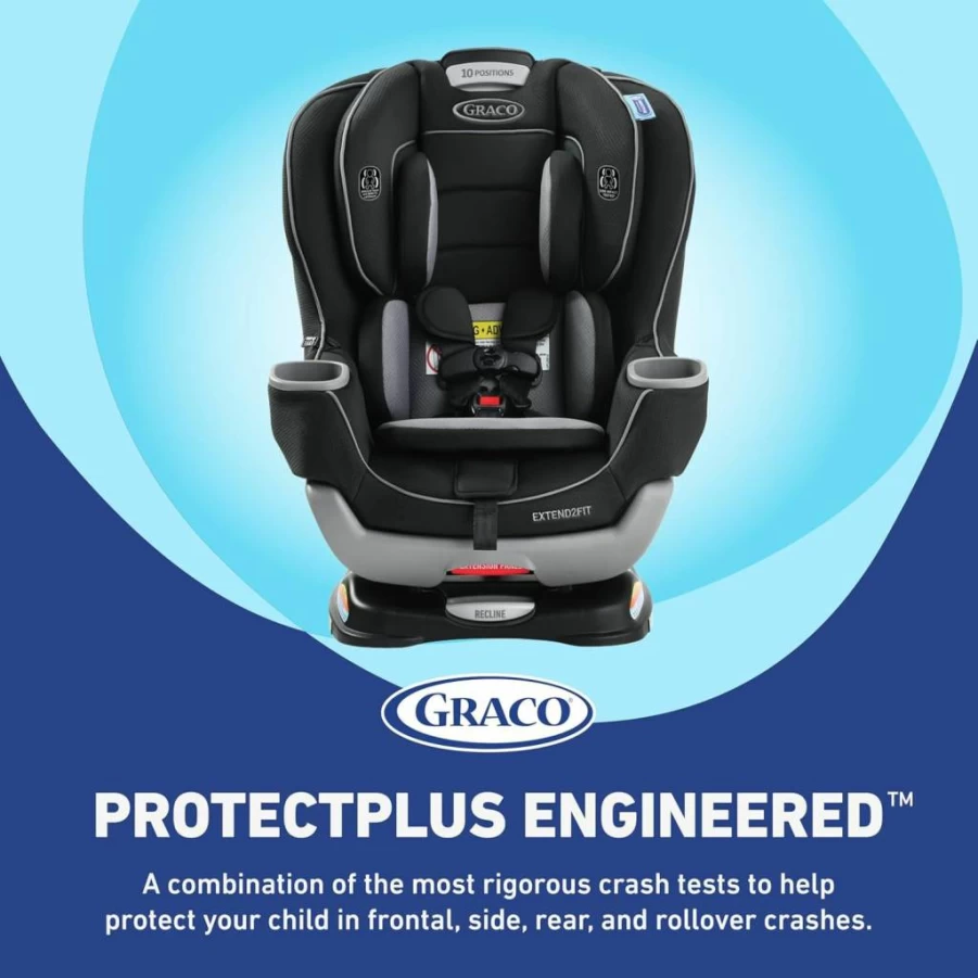 Graco Extend2Fit Kenzie 2-in-1 Convertible Car Seat for Infants & Toddlers | Extended Rear-Facing | Advanced Safety Features