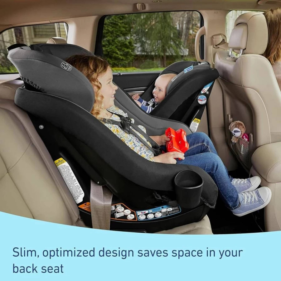 Graco Contender Slim Convertible Car Seat – Lightweight, Space-Saving Design for Compact Cars | West Point Model