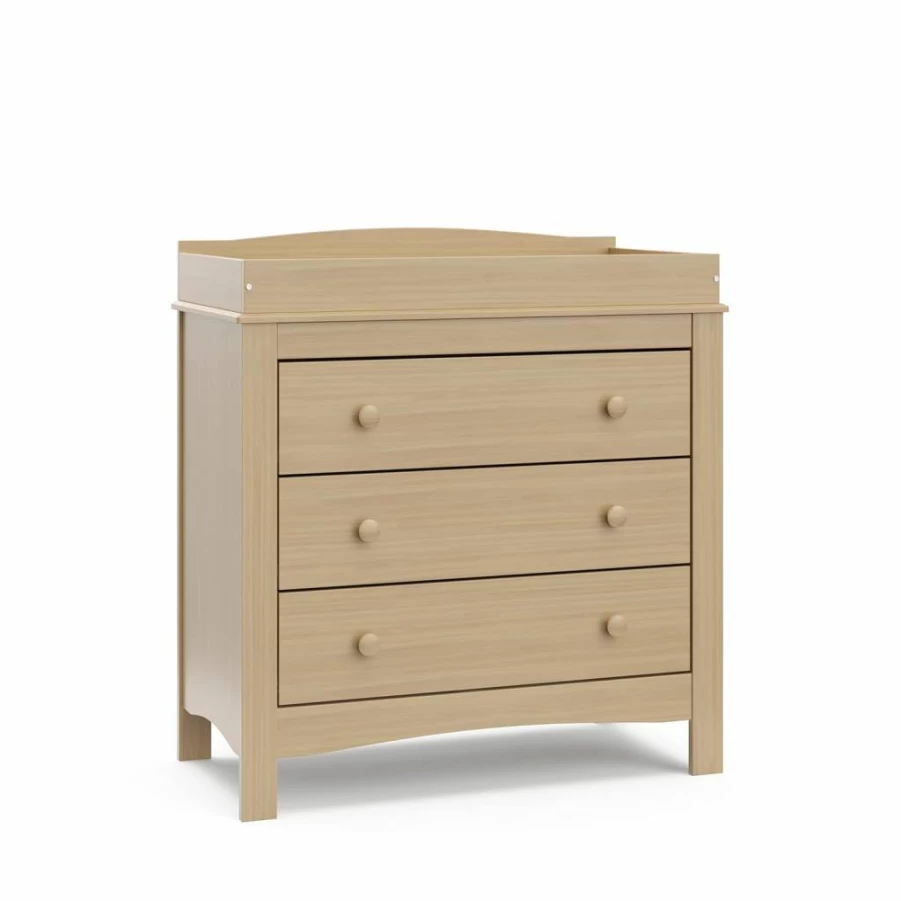 Graco Noah 3-Drawer Baby Dresser with Changing Topper - Pebble Gray, Greenguard Gold Certified Nursery Furniture for Kids