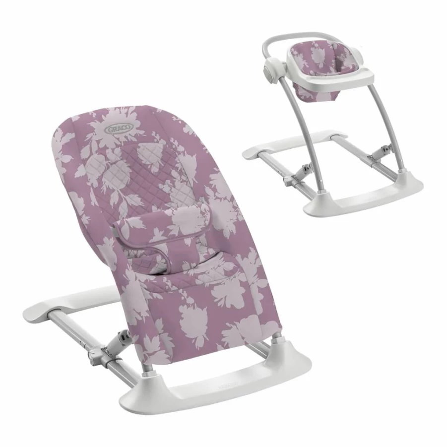 Graco Jumpstart 4-in-1 Adjustable Baby Bouncer, Jumper, Swing & Toddler Chair with Removable Snack Tray – Geo Pop Design